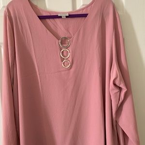 Lightweight dusty rose blouse